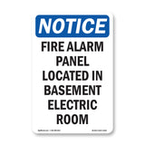 Fire Alarm Panel Located In Basement Electric Room