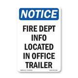 Fire Dept Info Located In Office Trailer