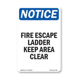 Fire Escape Ladder Keep Area Clear