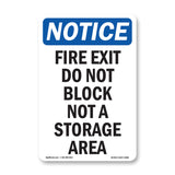 Fire Exit Do Not Block Not A Storage Area