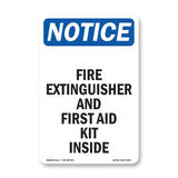 Fire Extinguisher And First Aid Kit Inside