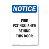 Fire Extinguisher Behind This Door Sign