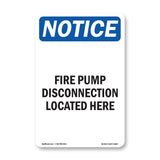Fire Pump Disconnection Located Here