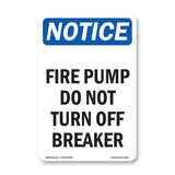 Fire Pump Do Not Turn Off Breaker