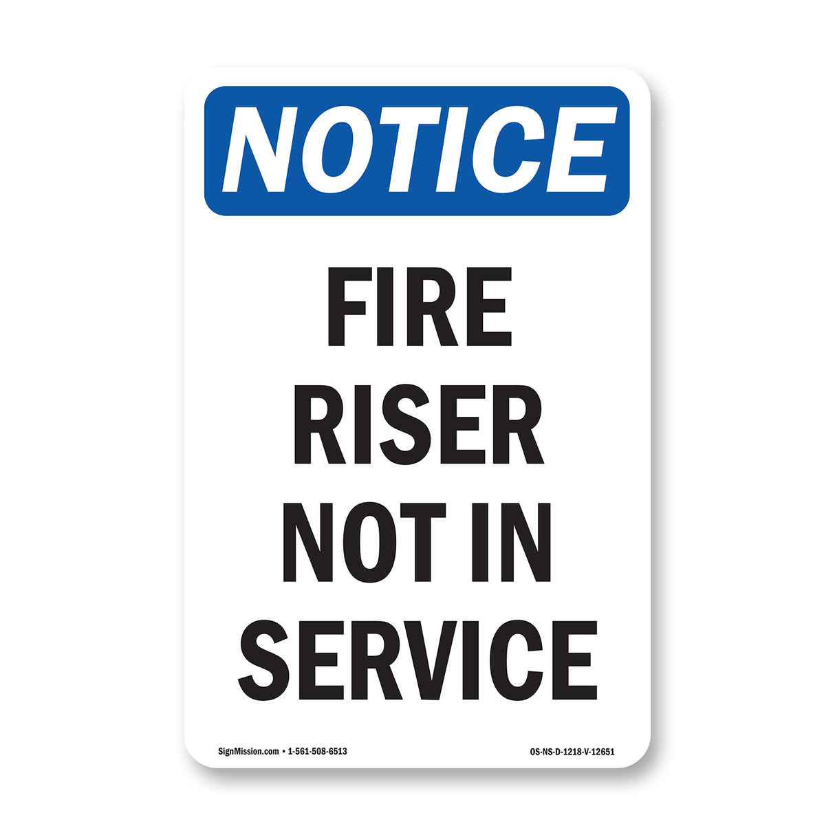 Fire Riser Not In Service
