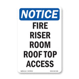 Fire Riser Room Roof Top Access