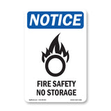 Fire Safety No Storage