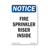 Fire Sprinkler Riser Inside Sign