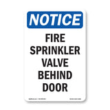 Fire Sprinkler Valve Behind Door