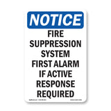 Fire Suppression System First Alarm If Active