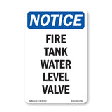 Fire Tank Water Level Valve