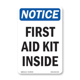 First Aid Kit Inside Sign