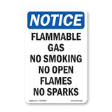 Flammable Gas No Smoking No Open Flames No Sparks