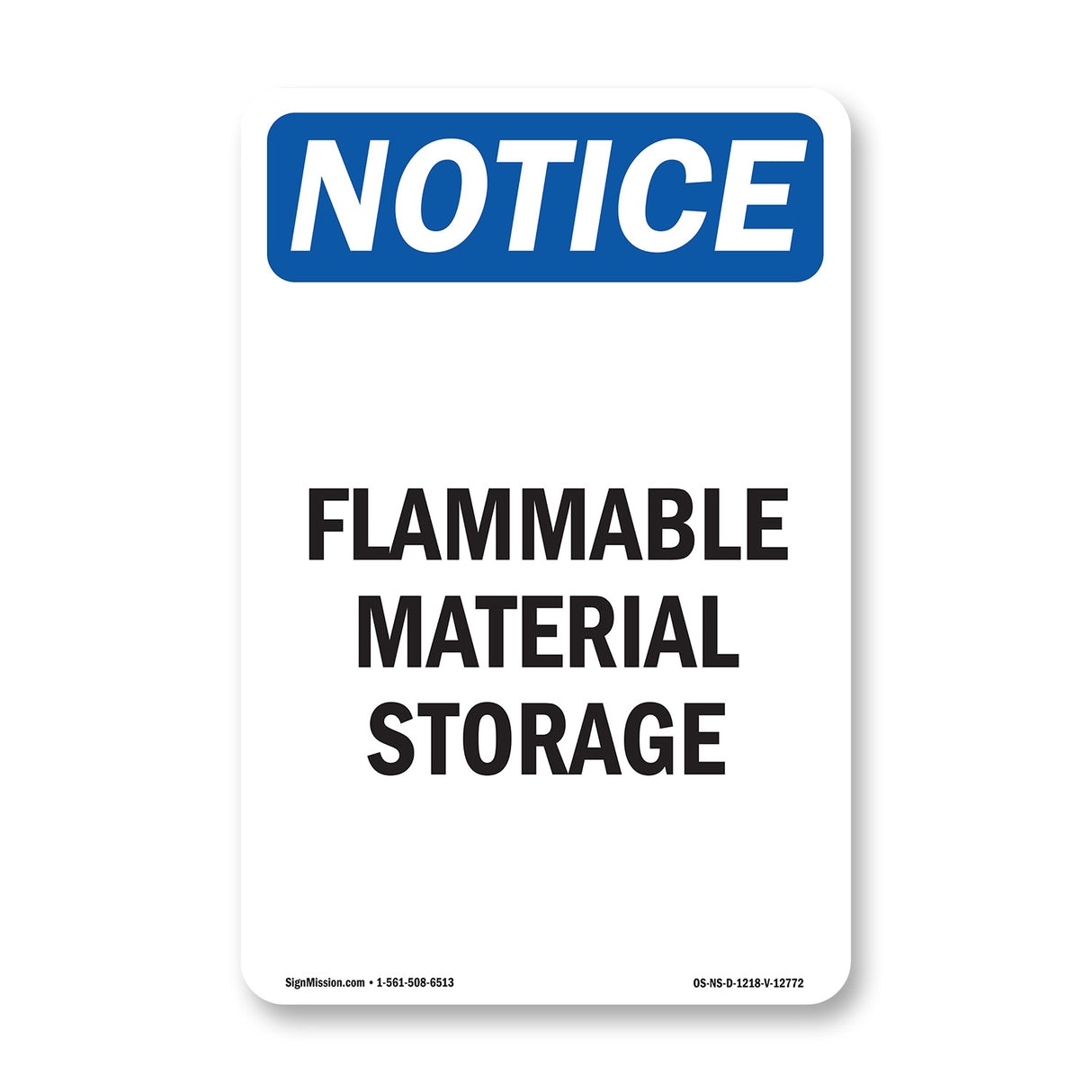 Flammable Material Storage Sign