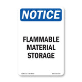 Flammable Material Storage Sign