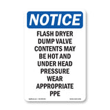 Flash Dryer Dump Valve Contents May Be Hot