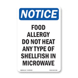 Food Allergy Do Not Heat Any Type Of Shellfish