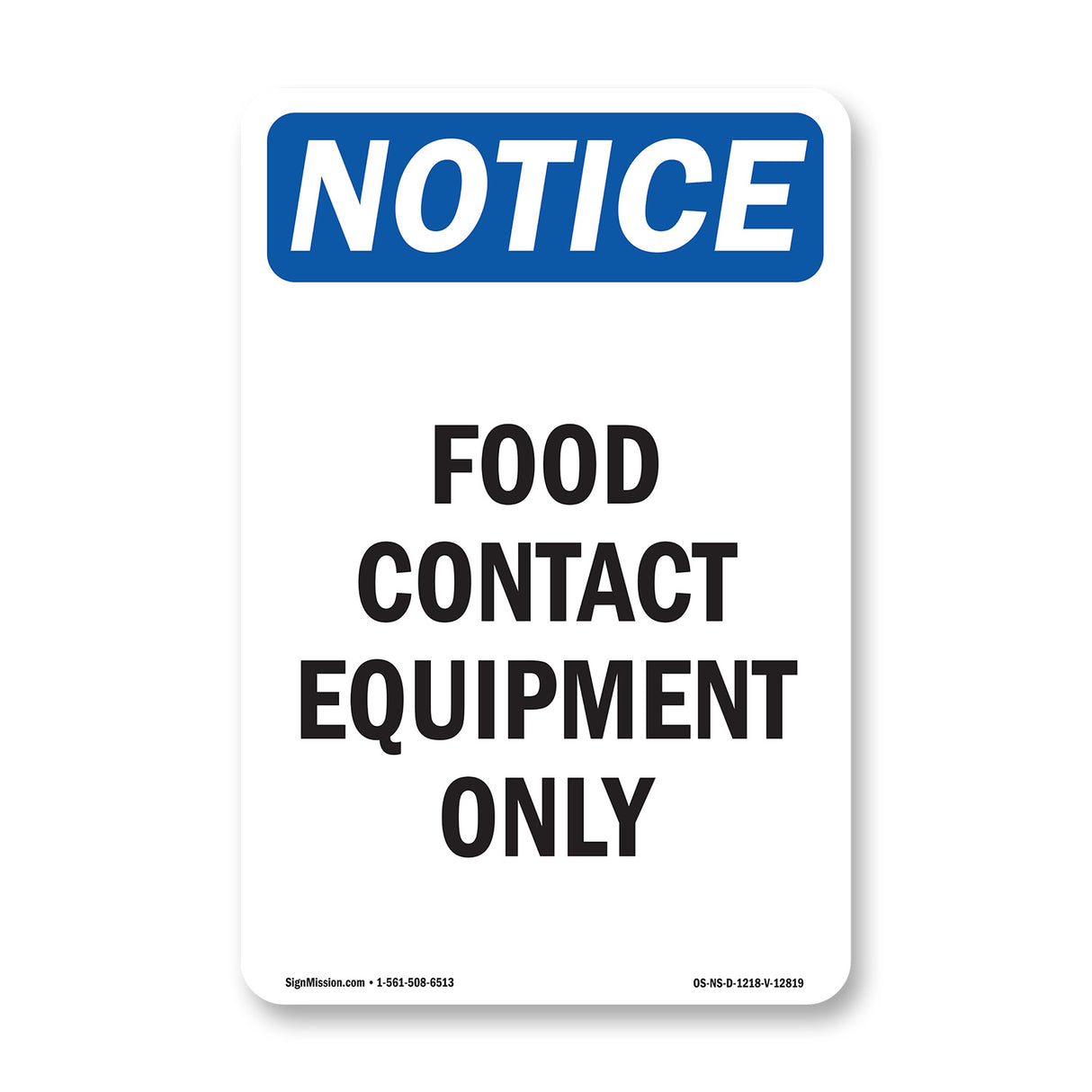 Food Contact Equipment Only