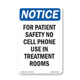 For Patient Safety No Cell Phone