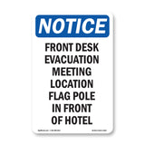 Front Desk Evacuation Meeting Location Flag