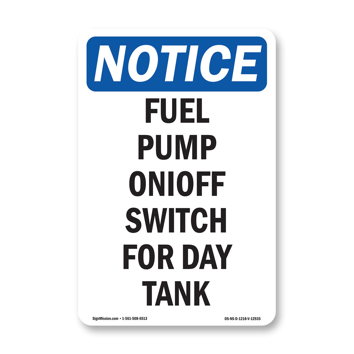 Fuel Pump On Off Switch For Day Tank