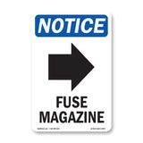 Fuse Magazine [Right Arrow] Sign With Symbol