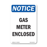 Gas Meter Enclosed Sign