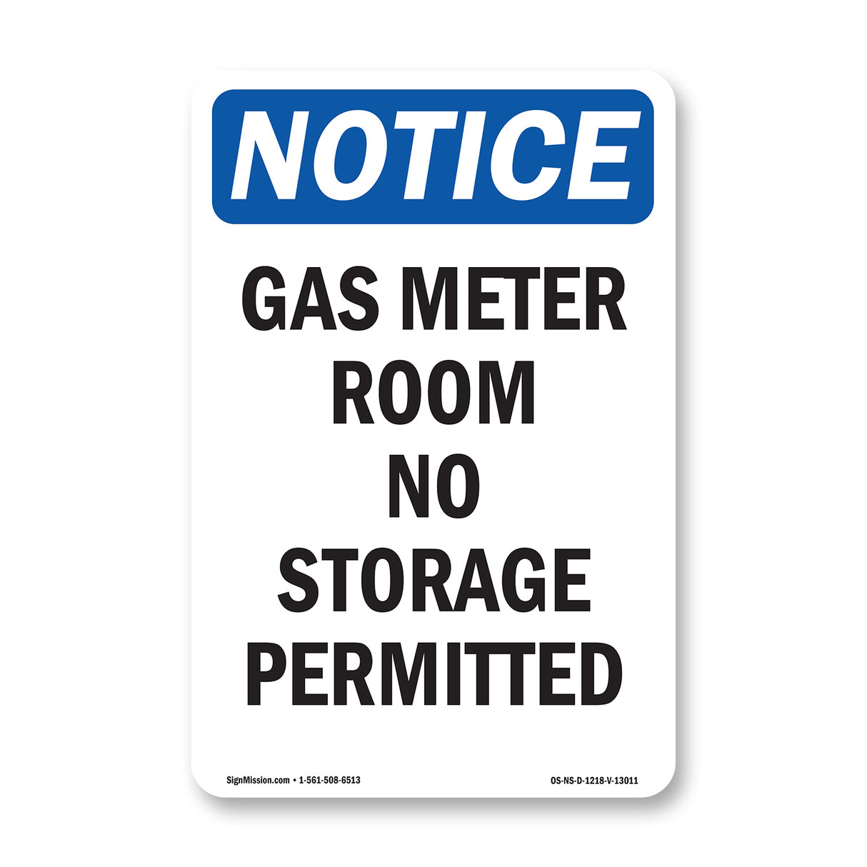 Gas Meter Room No Storage Permitted