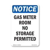 Gas Meter Room No Storage Permitted