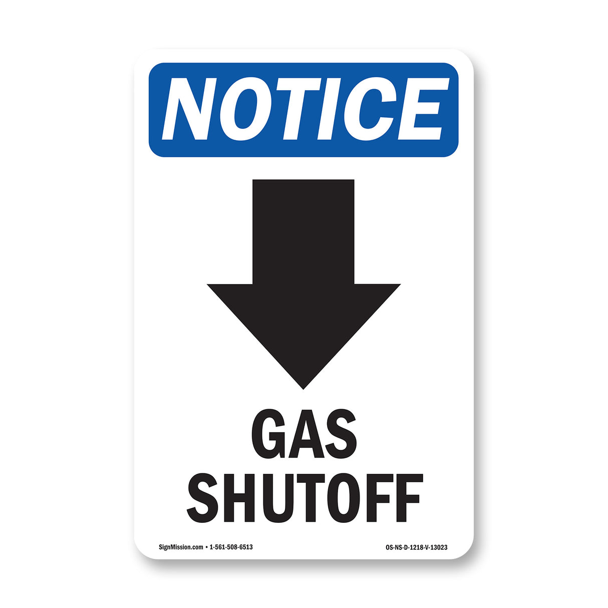 Gas Shutoff [Down Arrow]