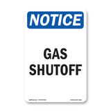 Gas Shutoff Sign