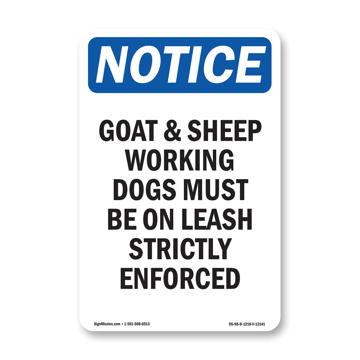 Goat & Sheep Working Dogs Must Be On Leash