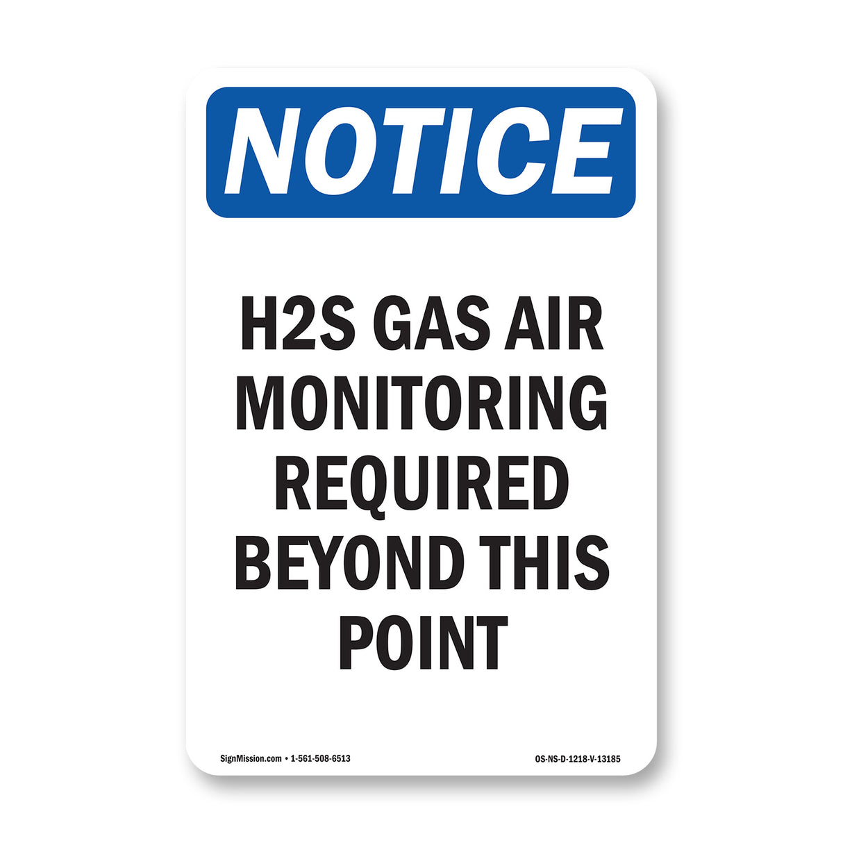 H2S Gas Air Monitoring Required Beyond This Point