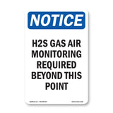 H2S Gas Air Monitoring Required Beyond This Point