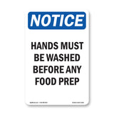Hands Must Be Washed Before Any Food Prep