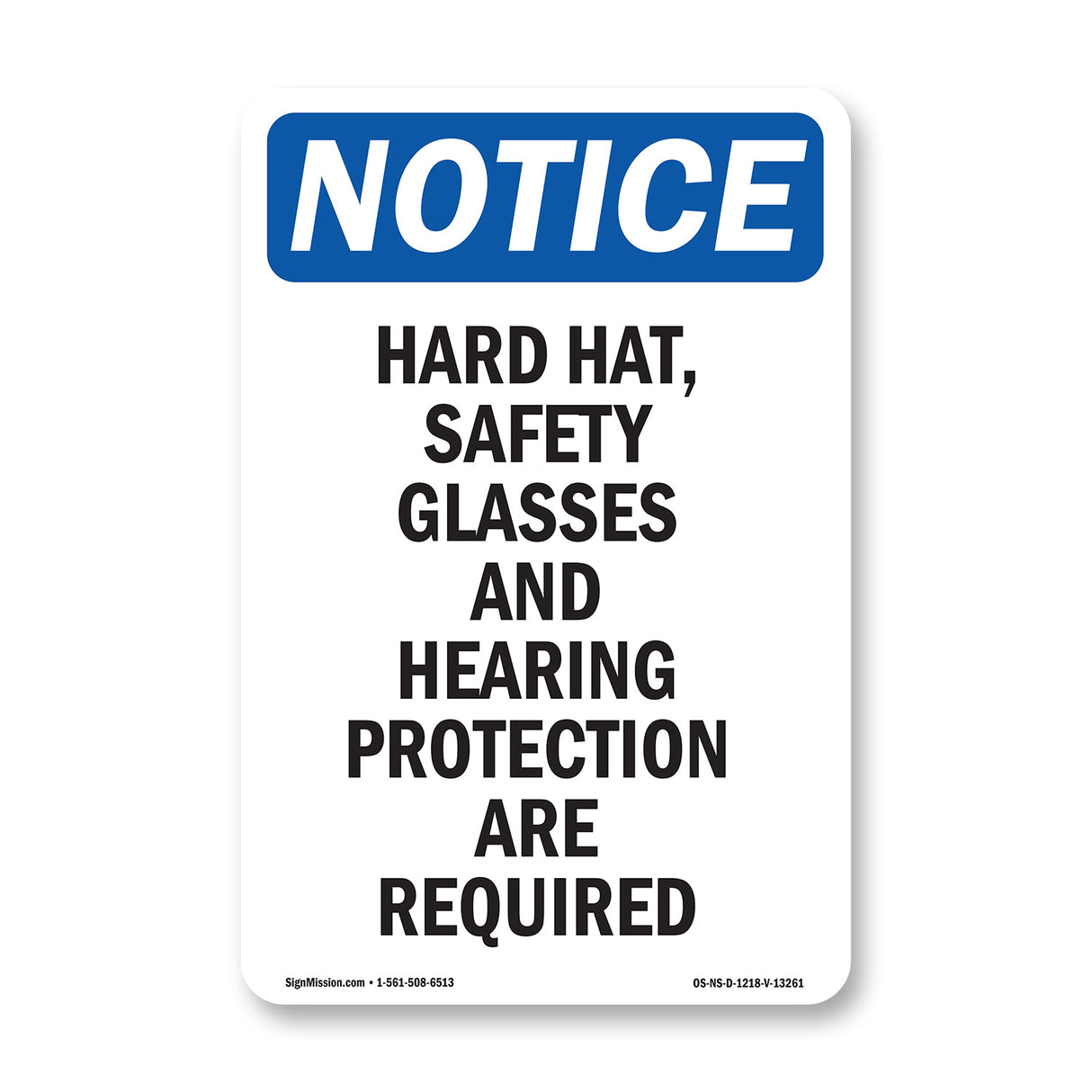 Hard Hat, Safety Glasses And Hearing Protection
