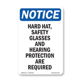 Hard Hat, Safety Glasses And Hearing Protection