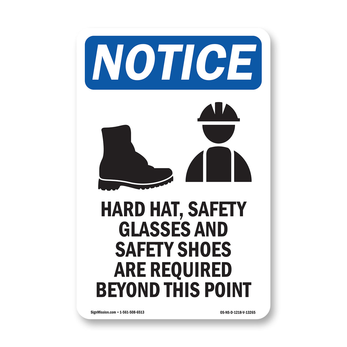 Hard Hat, Safety Glasses And
