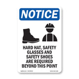 Hard Hat, Safety Glasses And