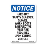 Hard Hat, Safety Glasses, Gloves,