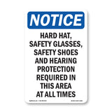 Hard Hat, Safety Glasses, Safety Shoes And