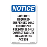 Hard Hats Required Suspended Load Authorized