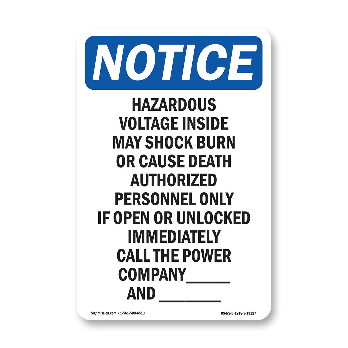 Hazardous Voltage Inside May Shock Burn Sign