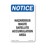 Hazardous Waste Satellite Accumulation Area Sign
