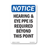 Hearing & Eye PPE Is Required Beyond This Point