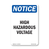 High Hazardous Voltage Sign