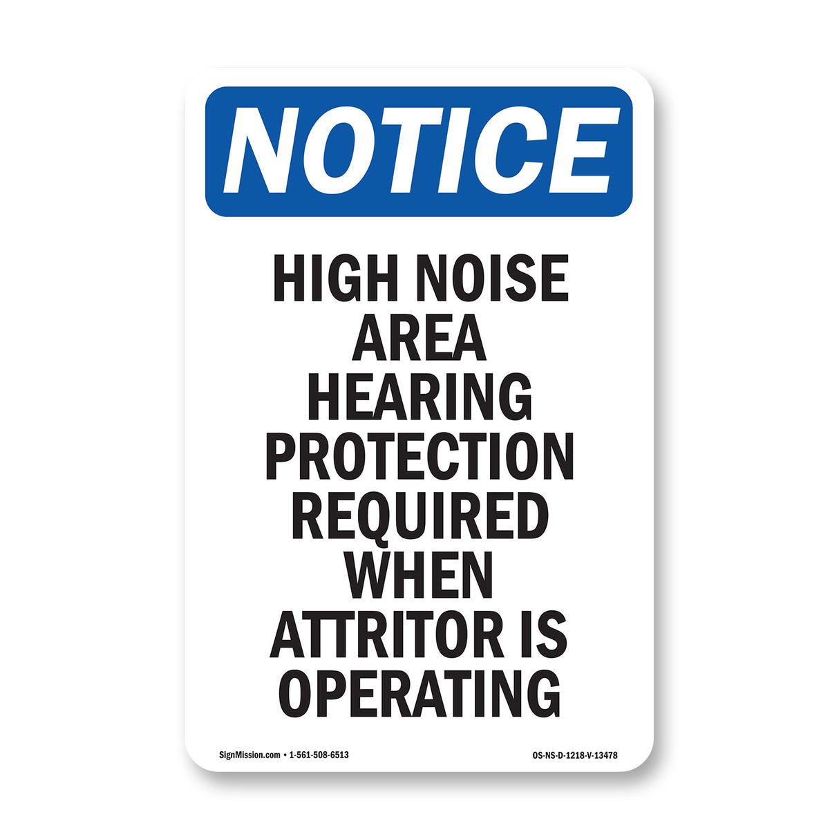 High Noise Area Hearing Protection Required