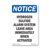Hydrogen Sulfide Alarm System Leave Area