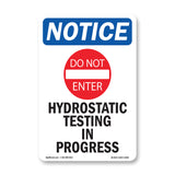 Hydrostatic Testing In Progress