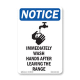 Immediately Wash Hands After